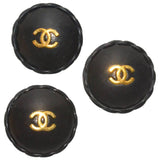 Chanel Set of 3 XL Leather Buttons - Gem de la Gem