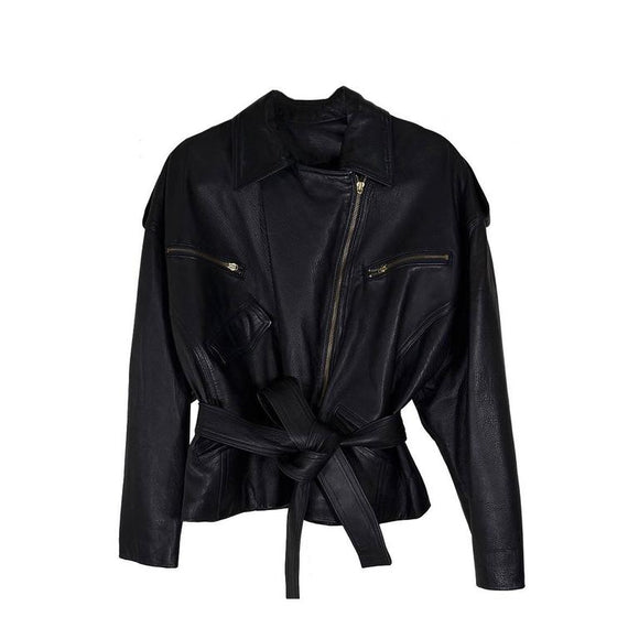 Iconic Vintage Donna Karan Leather Jacket - Gem de la Gem
