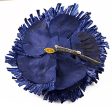 Chanel Blue Staw Flower Brooch - Gem de la Gem