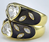 Romantic Double Heart Diamond Ring - Gem de la Gem